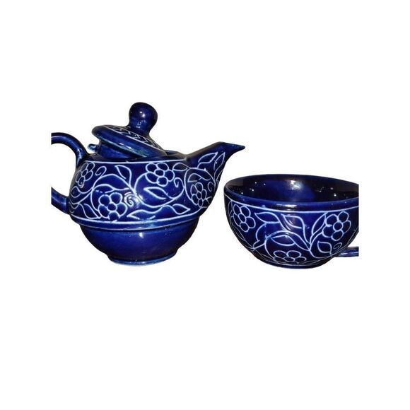 Vintage 3pc. Stackable Teapot Kitchen Serving Cup - Picture 3 of 3